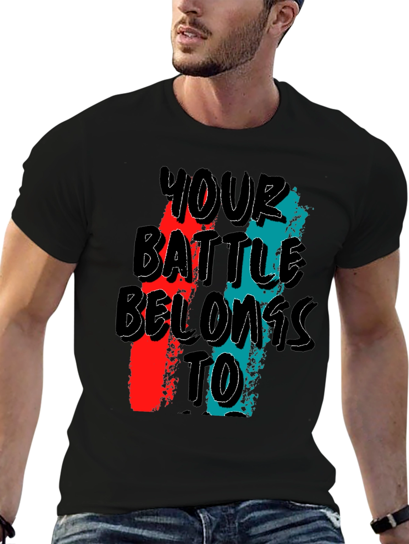 Your Battle Belongs To Graphic Tee - Black