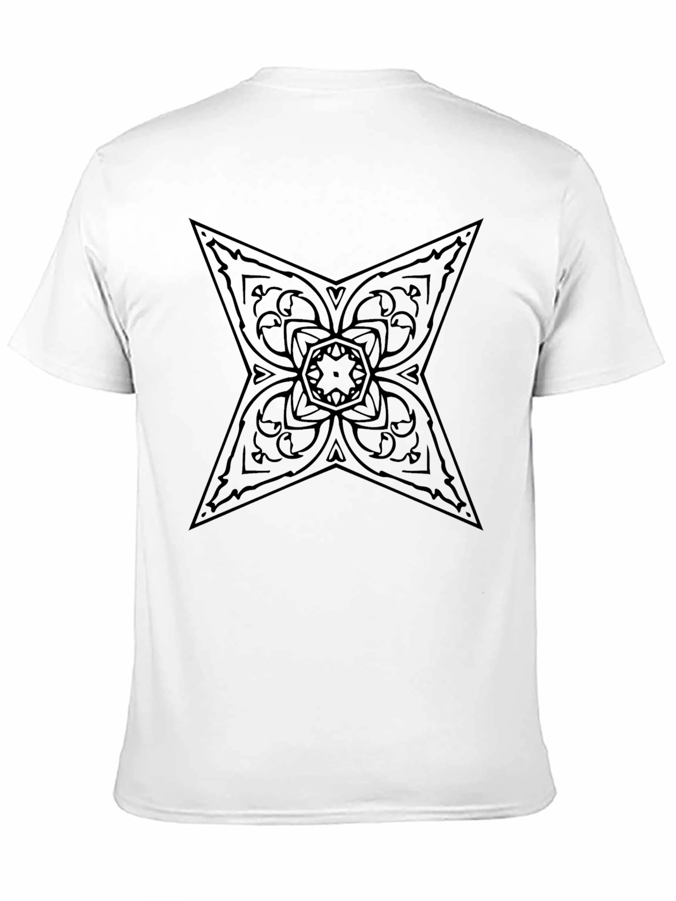 Ornate Star Graphic Black T-Shirt