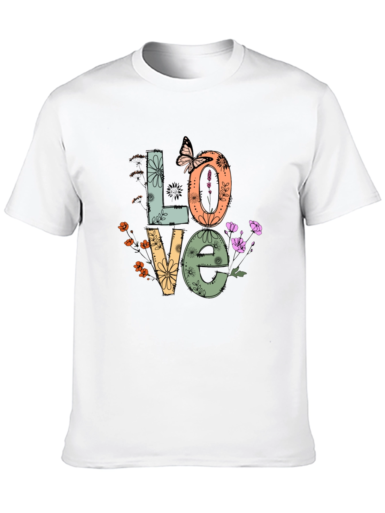 Floral Love Graphic T-Shirt - Trendy Design