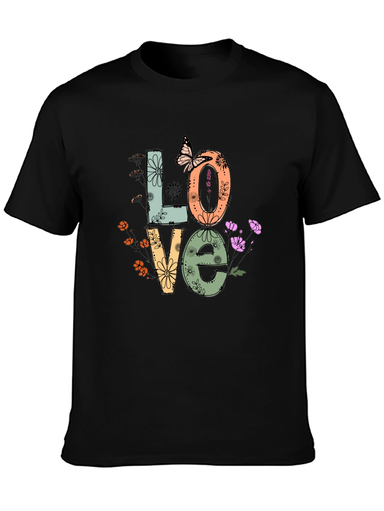 Floral Love Graphic T-Shirt - Trendy Design