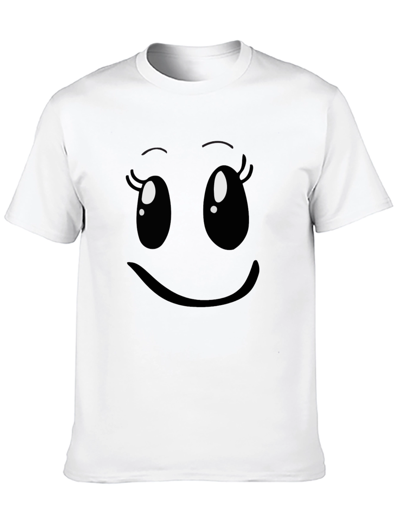 Cute Smiley Face Black T-Shirt