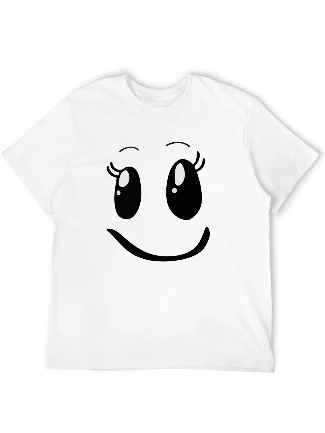 Cute Smiley Face Black T-Shirt