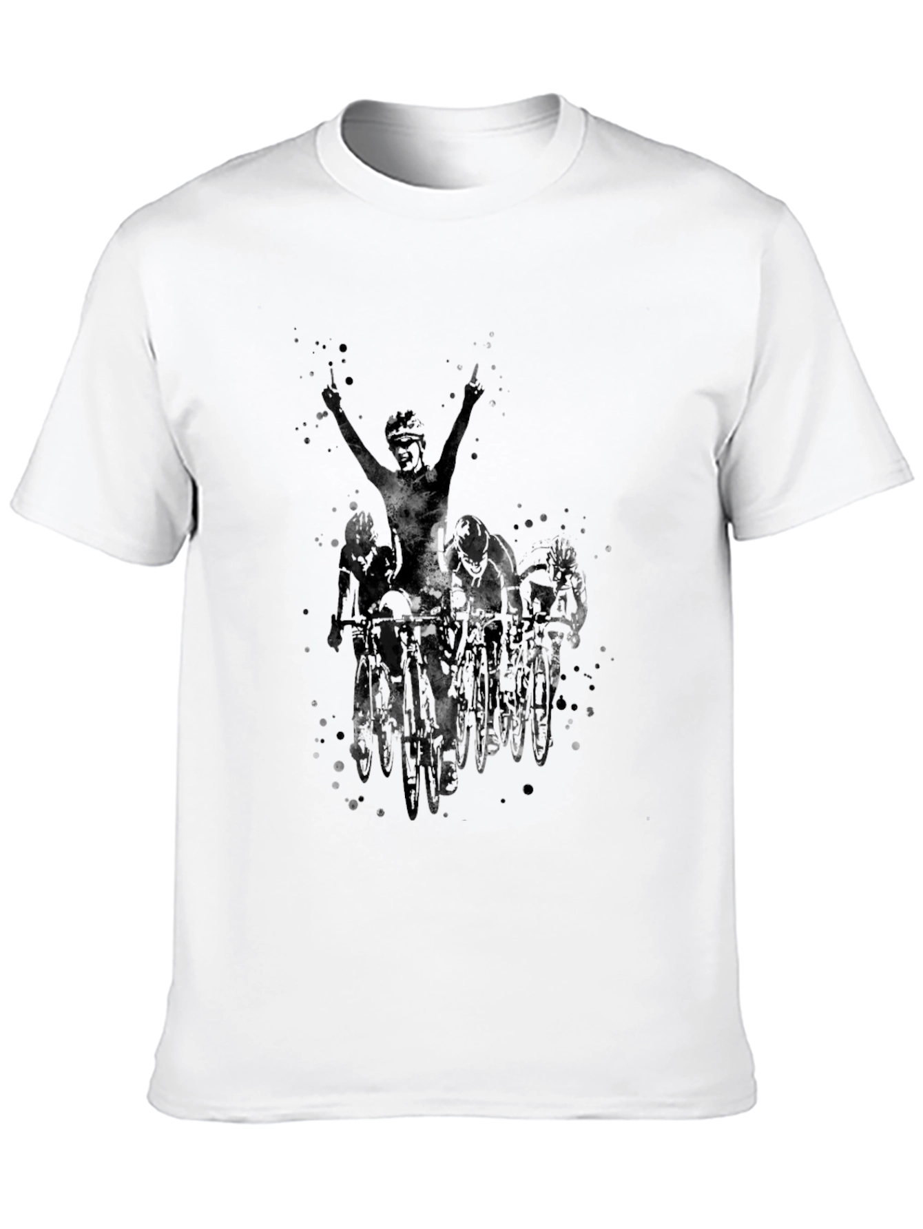 Mens Black Cycling Graphic T-Shirt