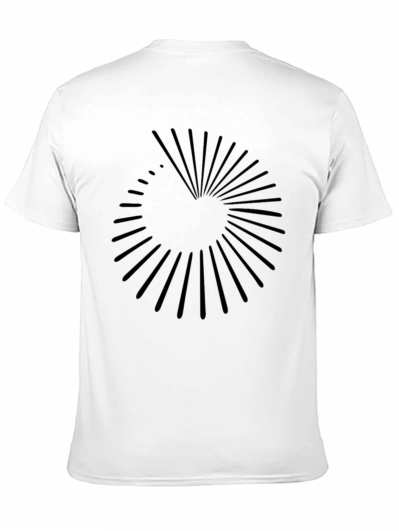 Modern Black Ray Design Tee - Stylish Casual Wear