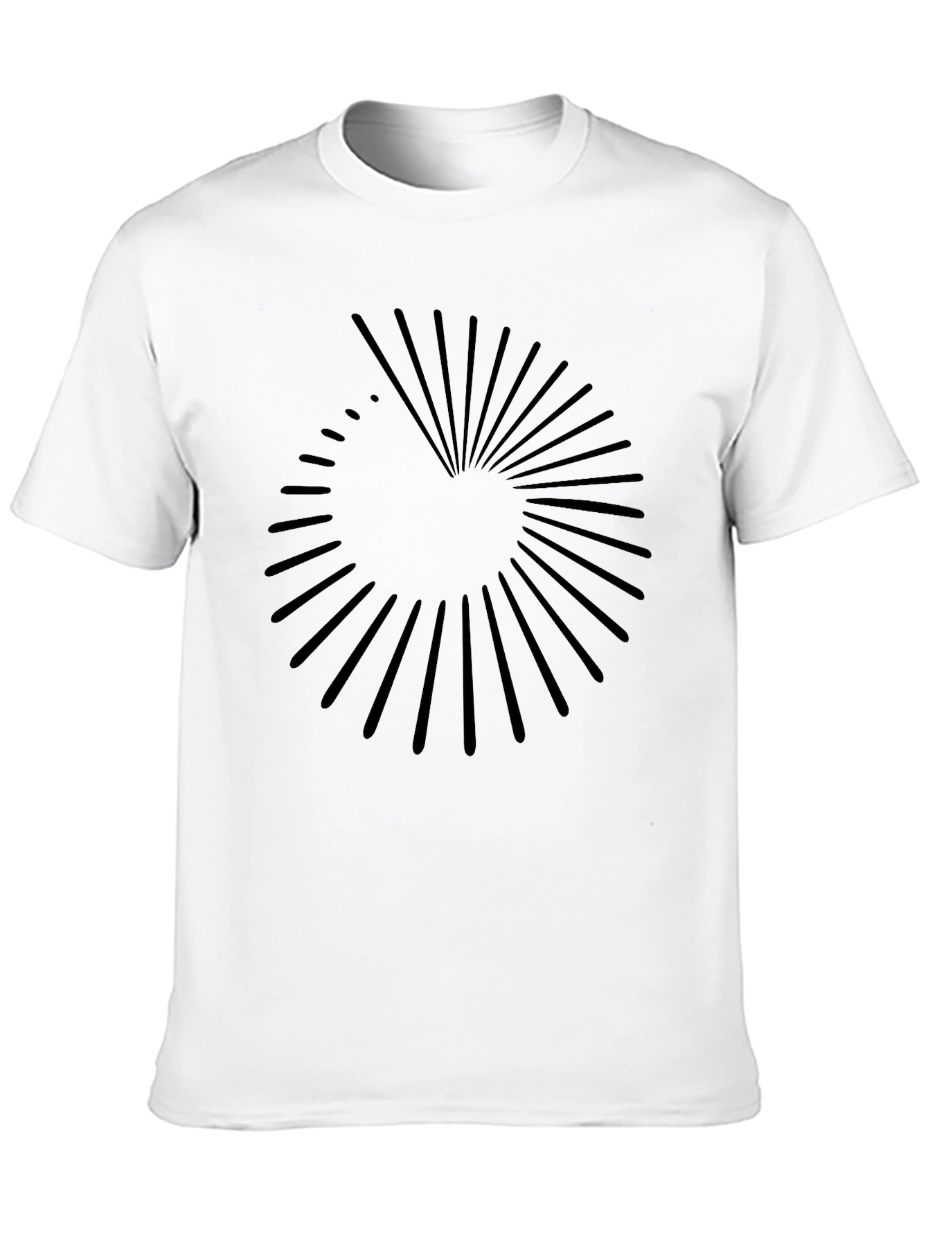 Modern Black Ray Design Tee - Stylish Casual Wear