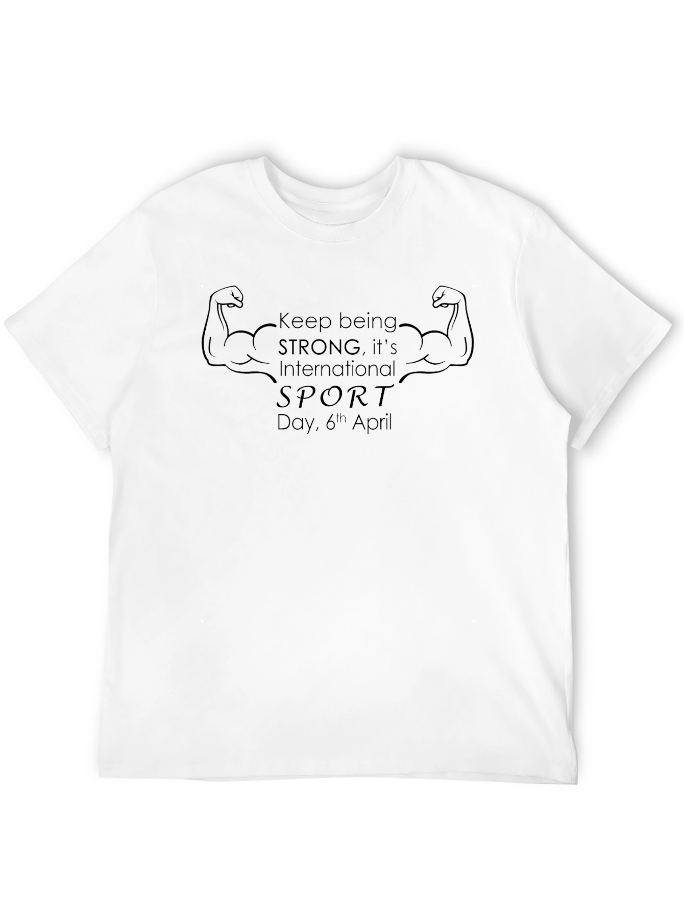 International Sports Day Black T-Shirt