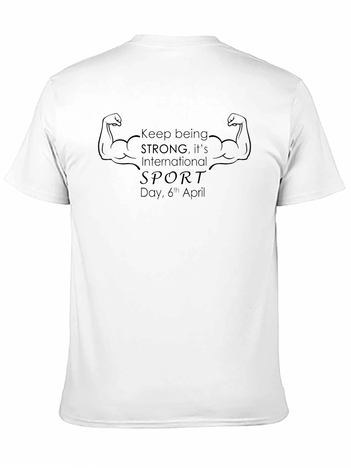 International Sports Day Black T-Shirt