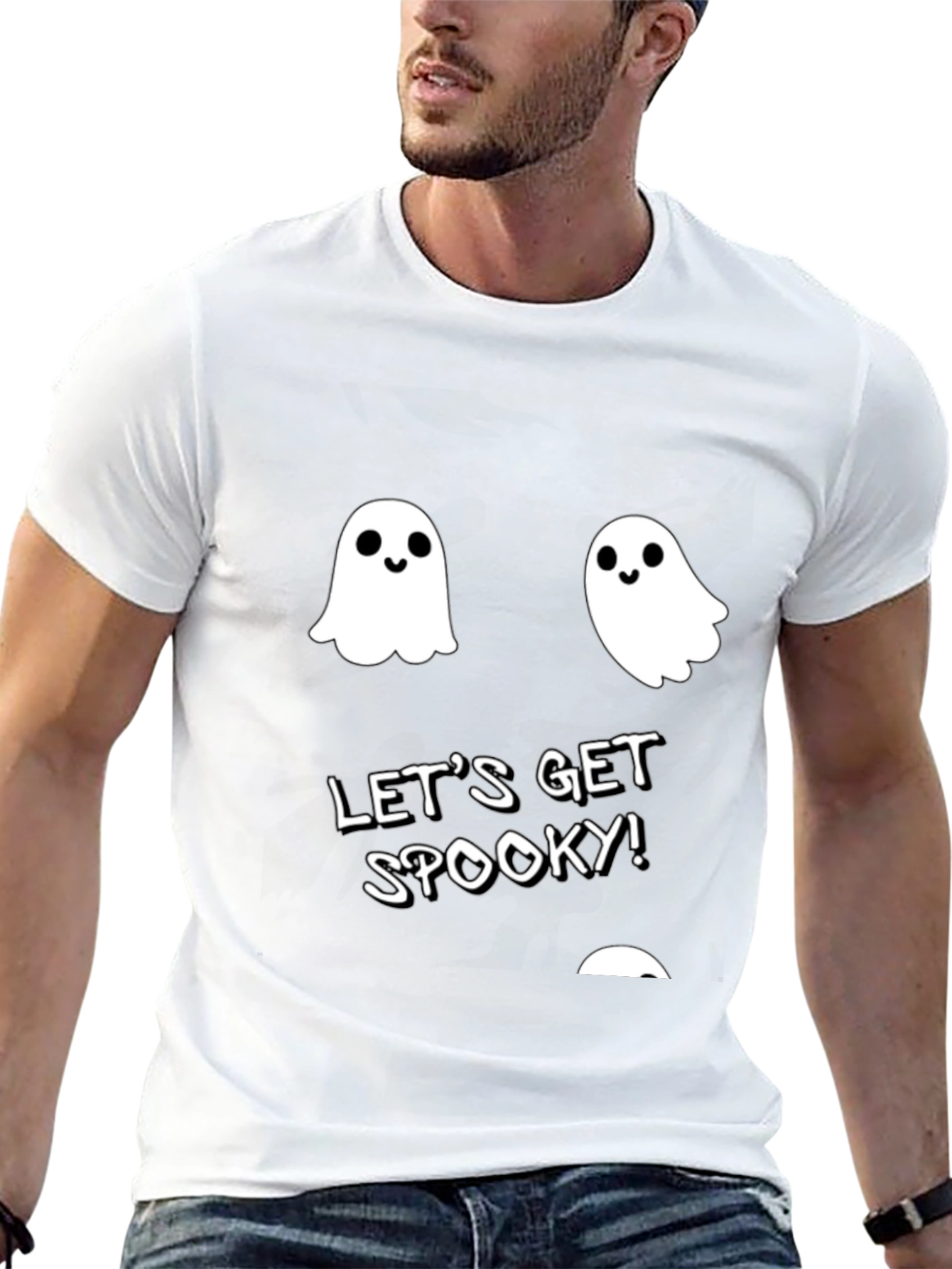 Spooky Season Tee - Ghost Graphic T-Shirt