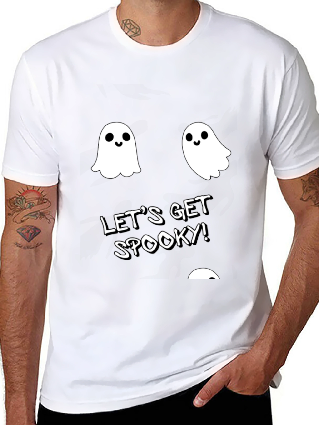 Spooky Season Tee - Ghost Graphic T-Shirt