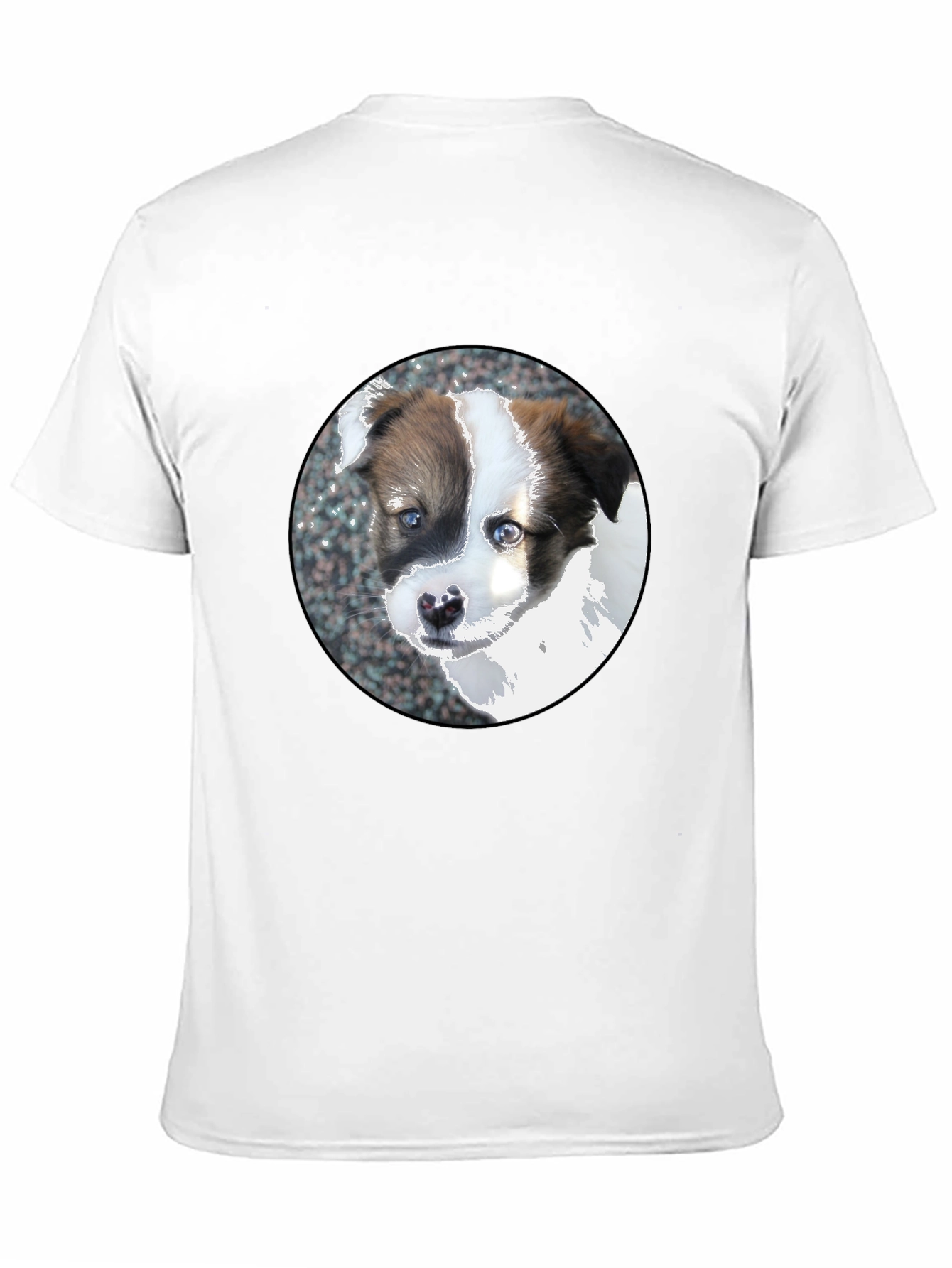 Cute Puppy Dog Graphic Black T-Shirt