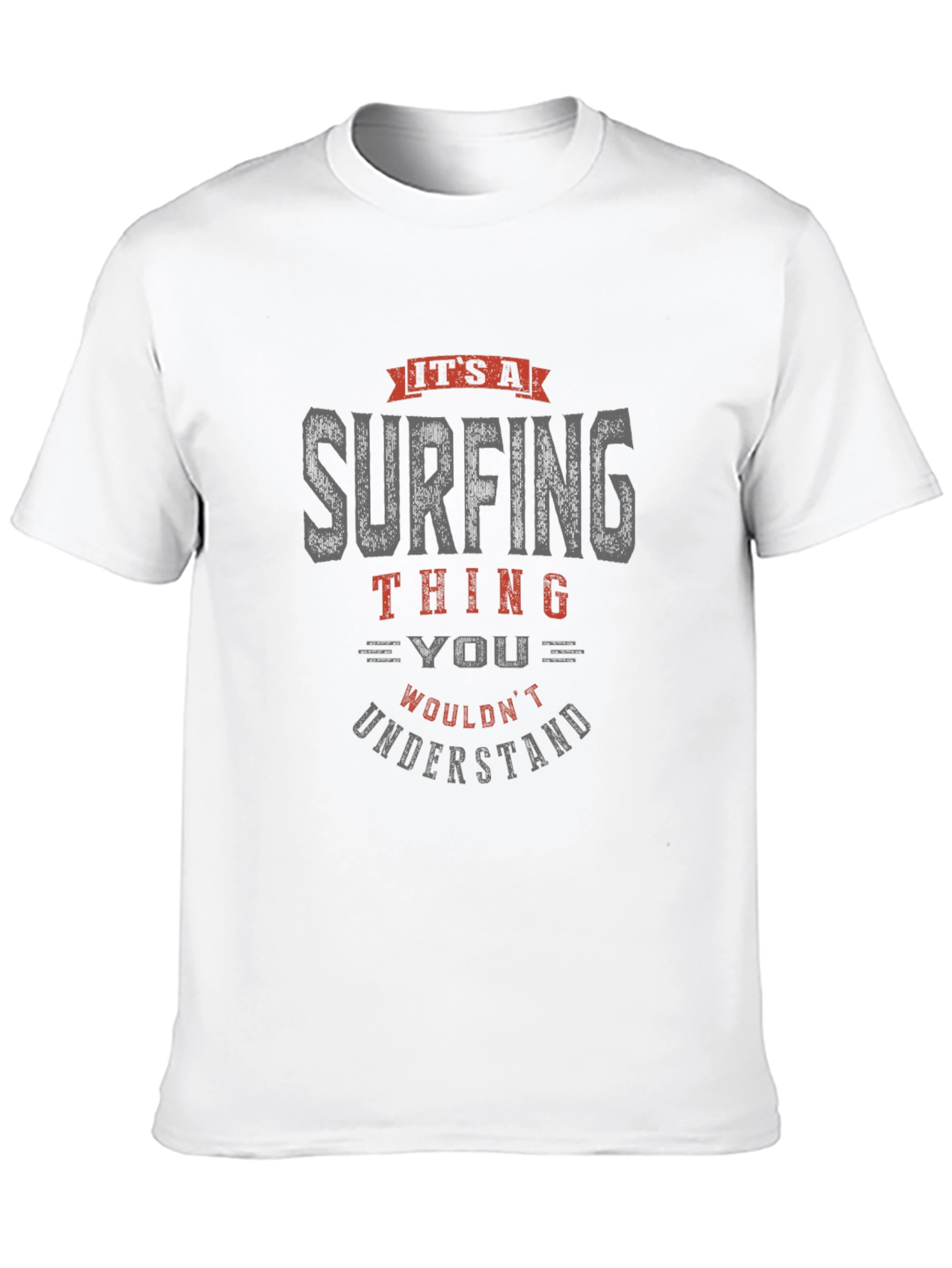 Surfing Thing Graphic Tee - Mens Black Cotton T-Shirt