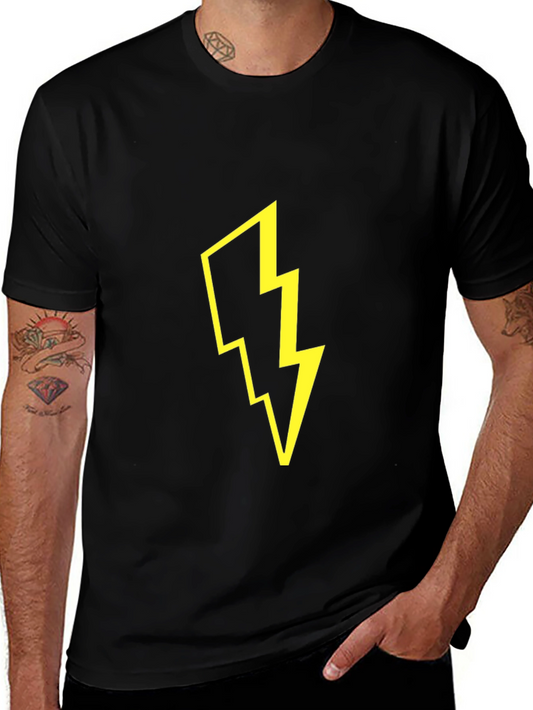 Lightning Bolt Graphic Black T-Shirt