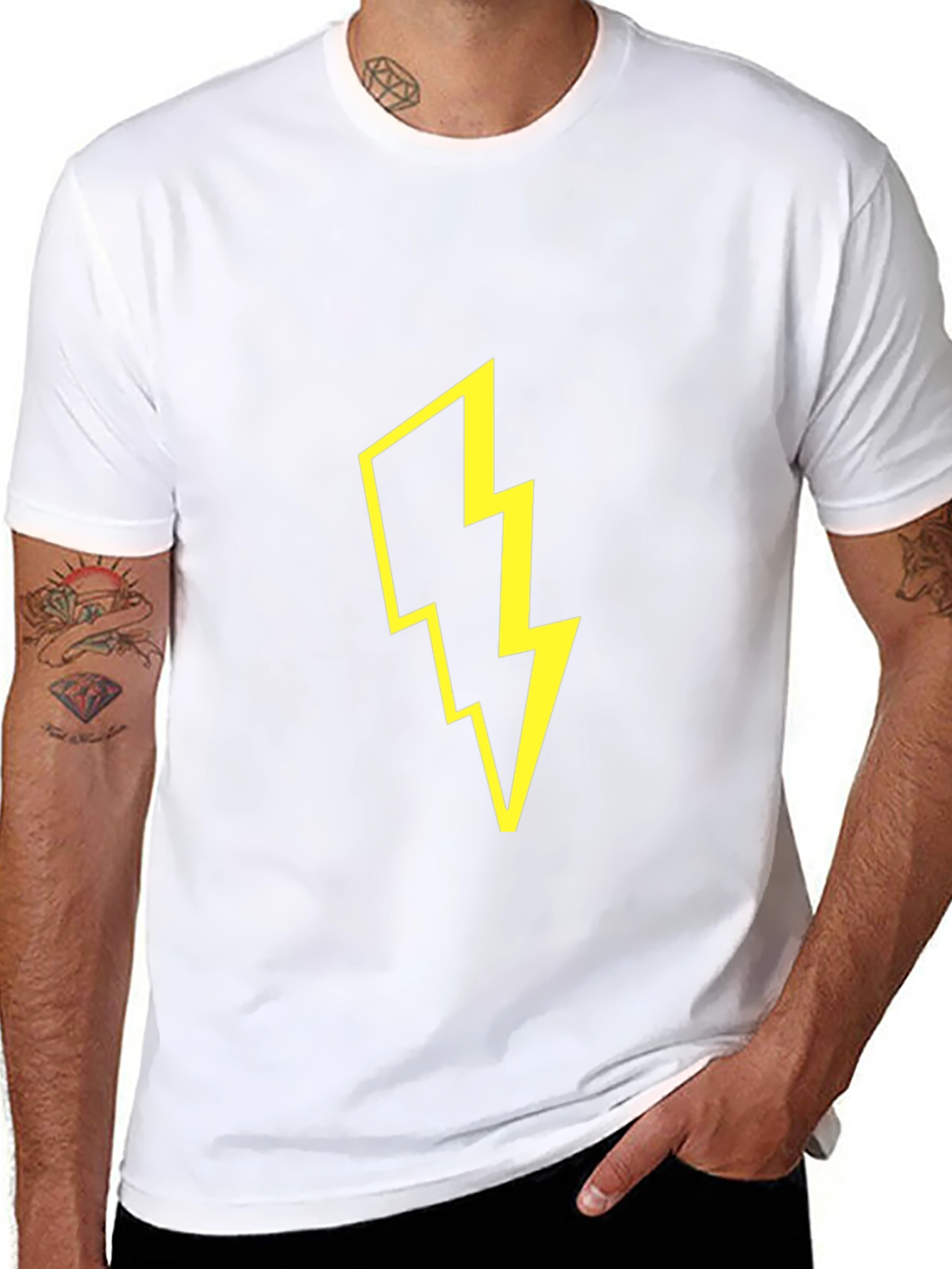 Lightning Bolt Graphic Black T-Shirt