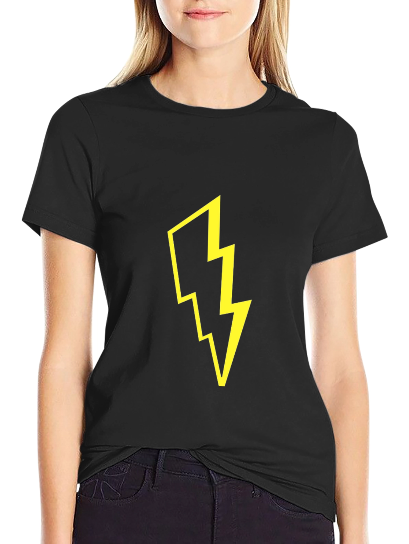 Lightning Bolt Graphic Black T-Shirt