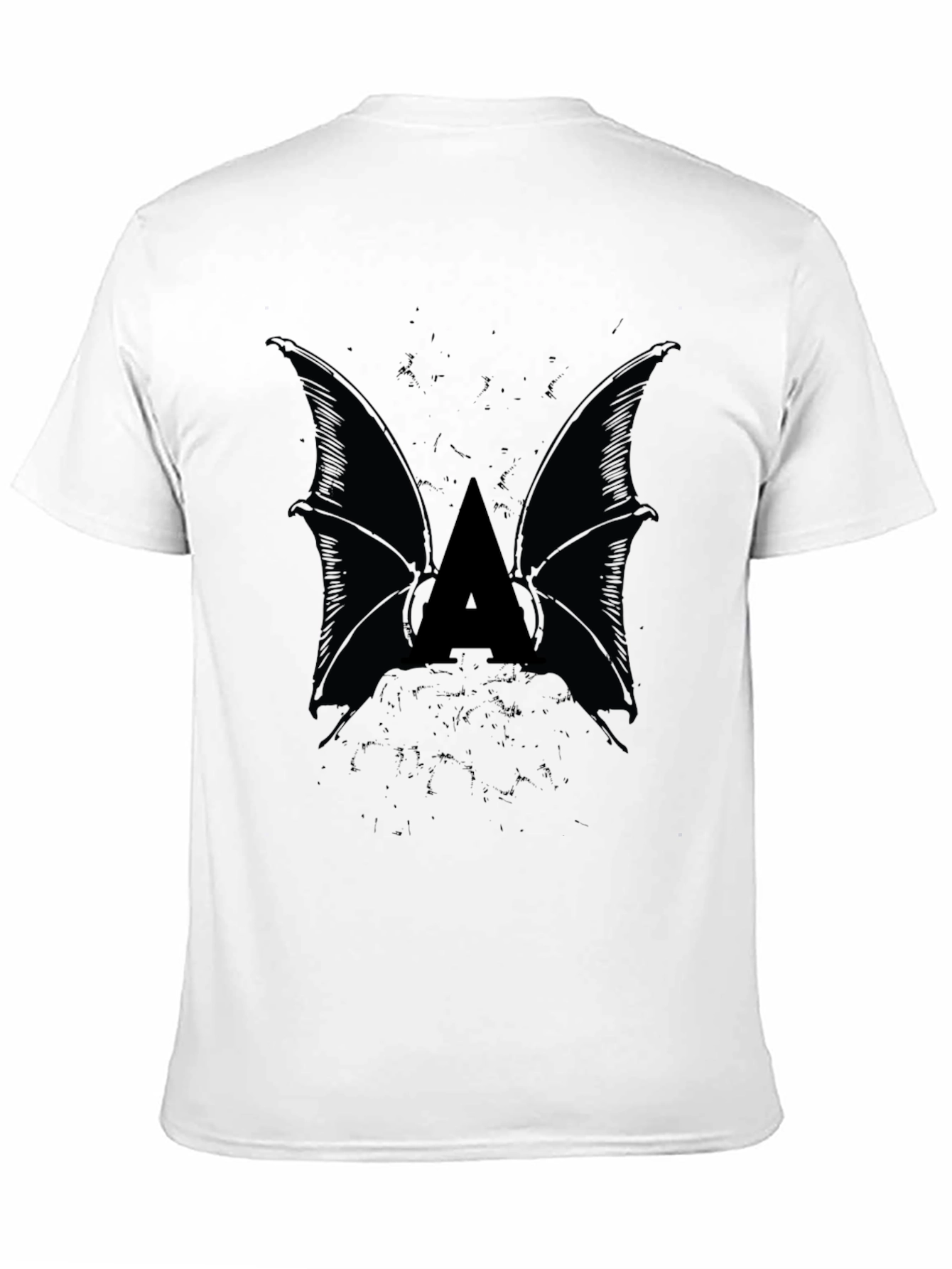 Bat Wing Initial Tee