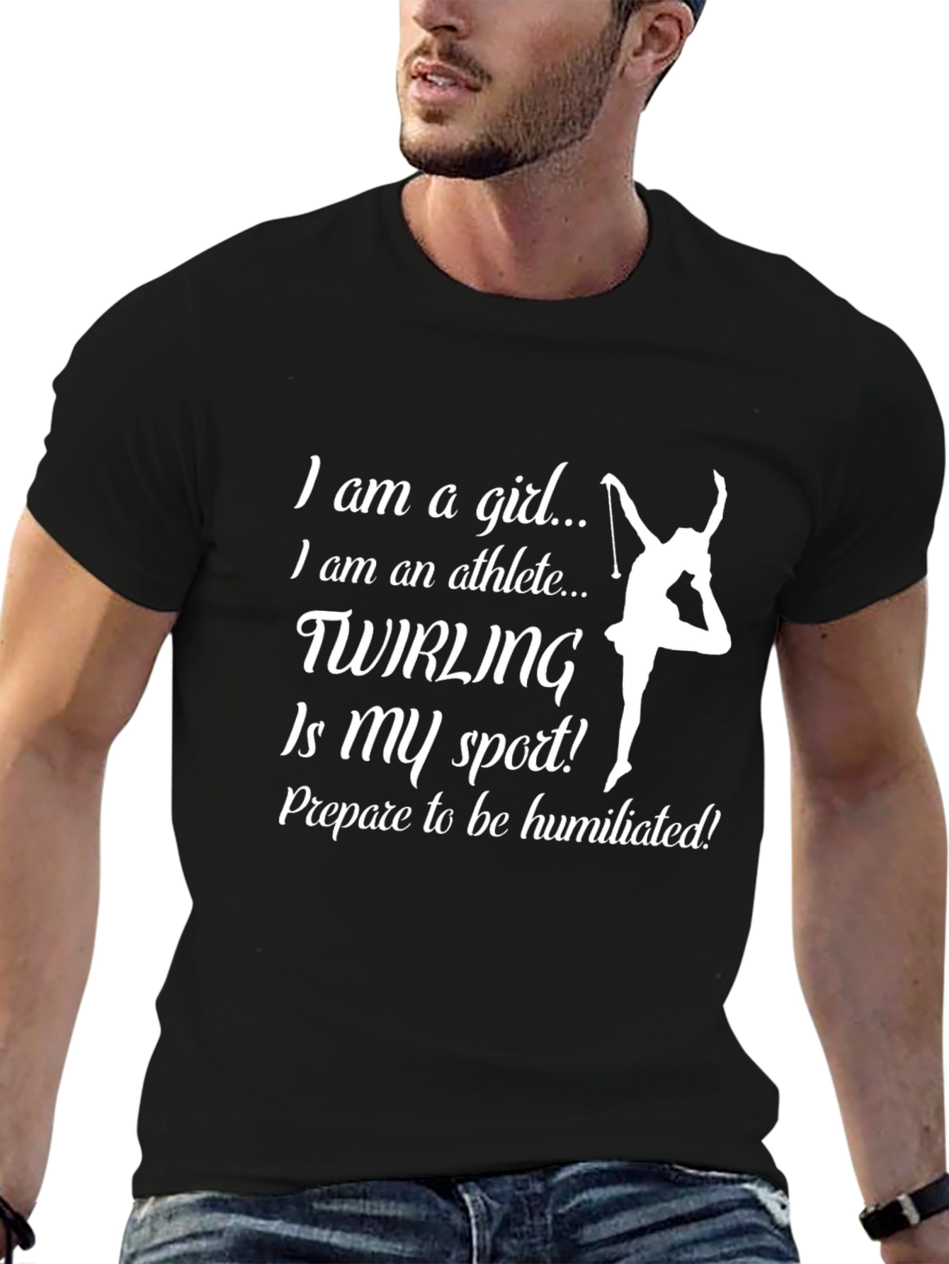 Twirling Athlete T-Shirt - Humorous & Sporty