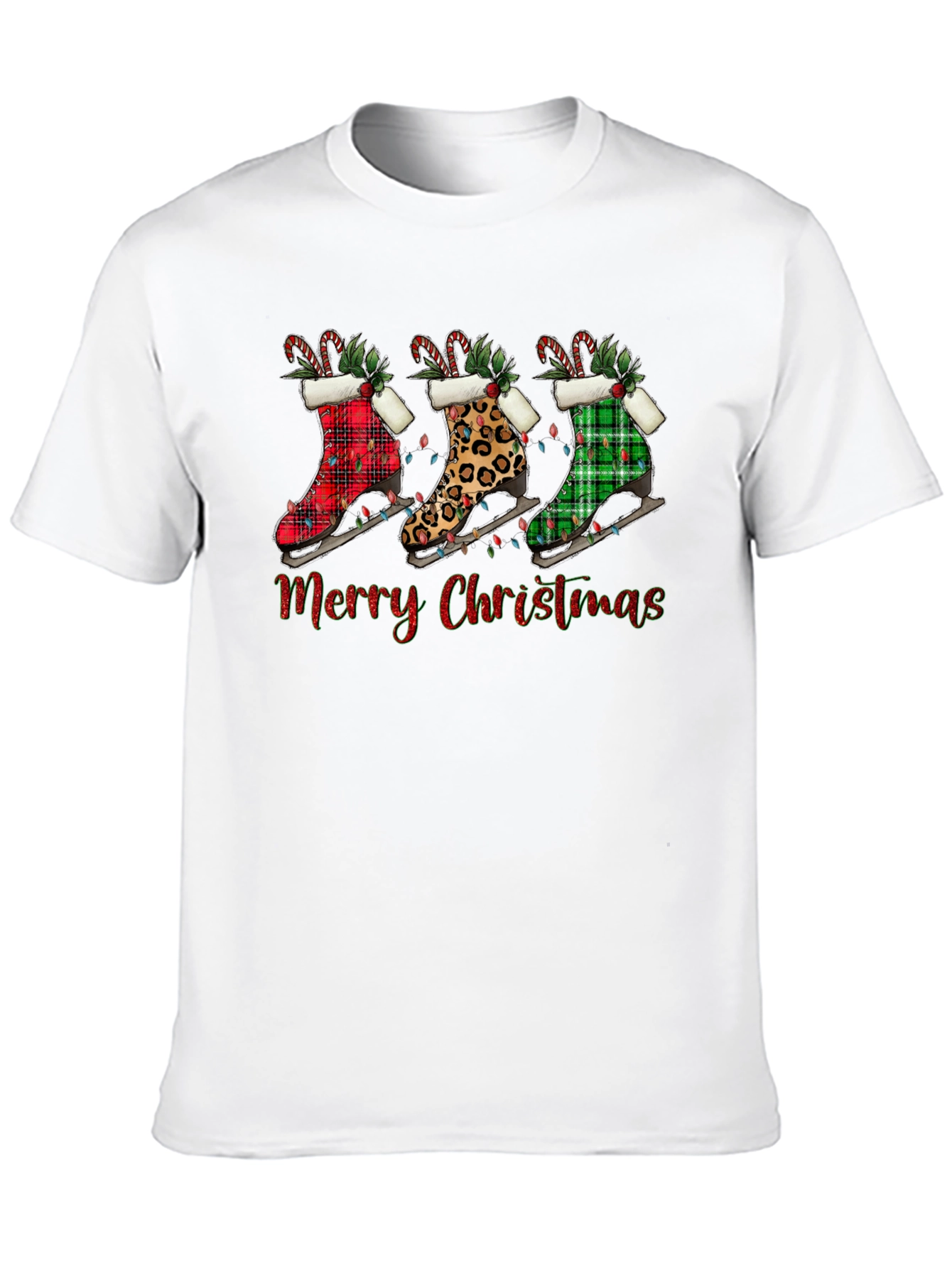 Merry Christmas Ice Skate T-Shirt