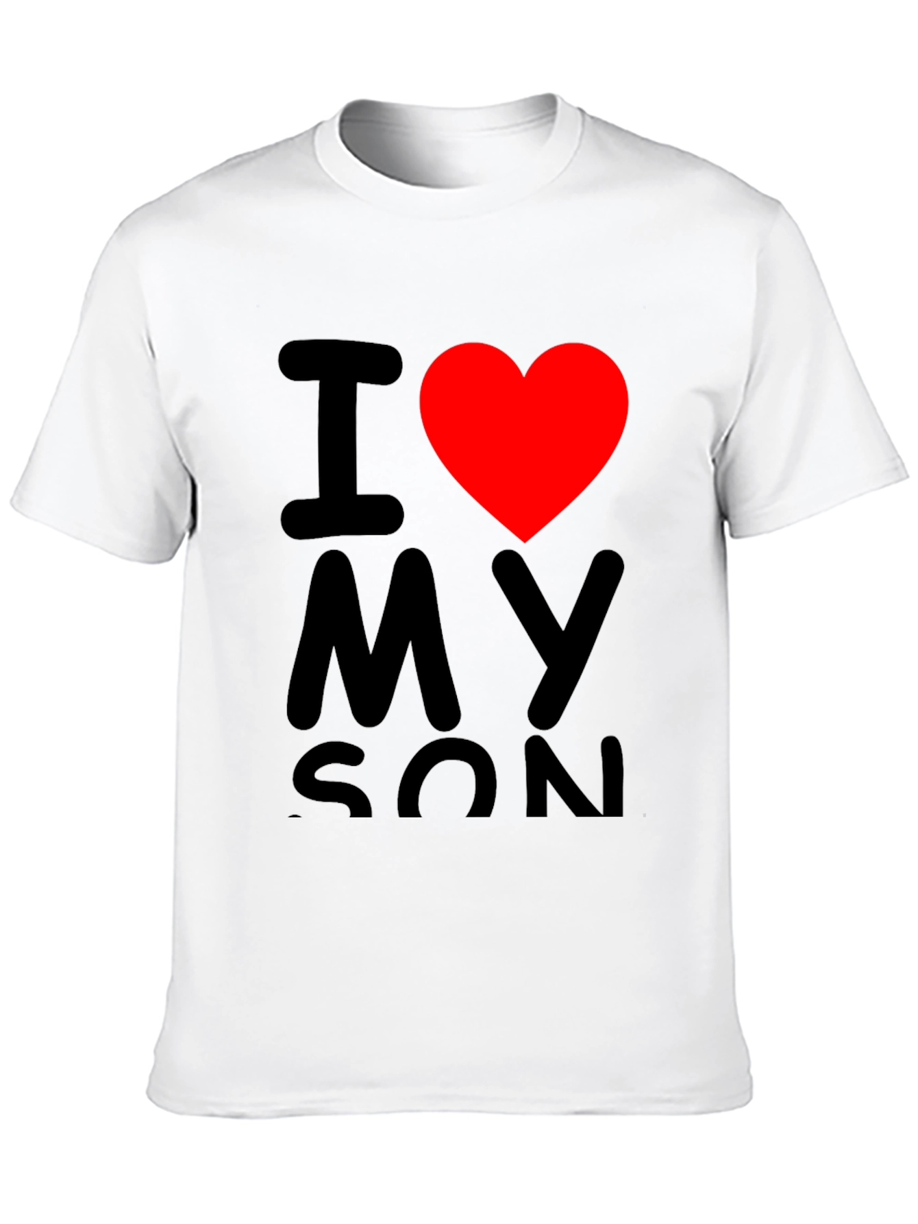 I Heart My Son Black T-Shirt