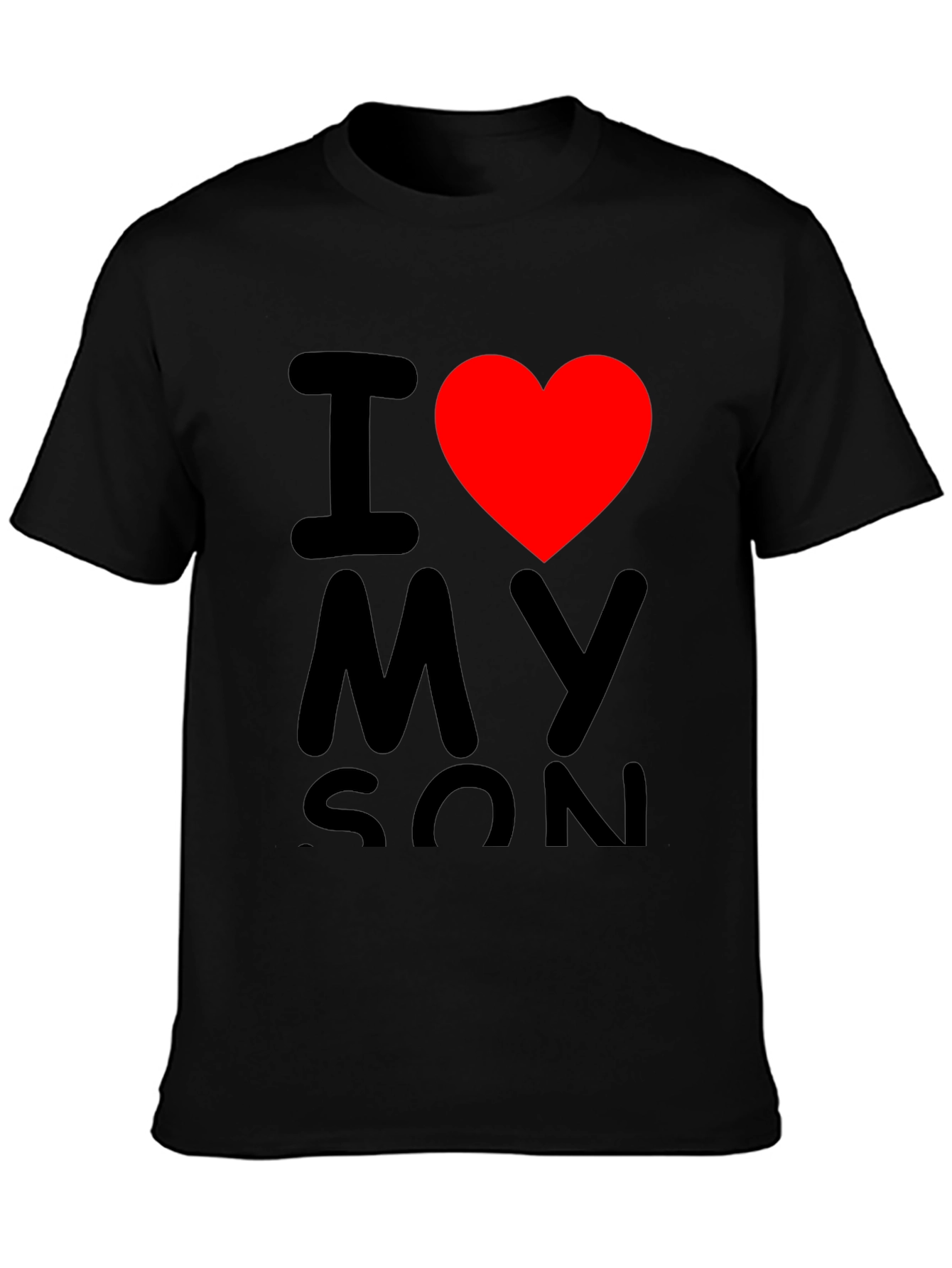 I Heart My Son Black T-Shirt