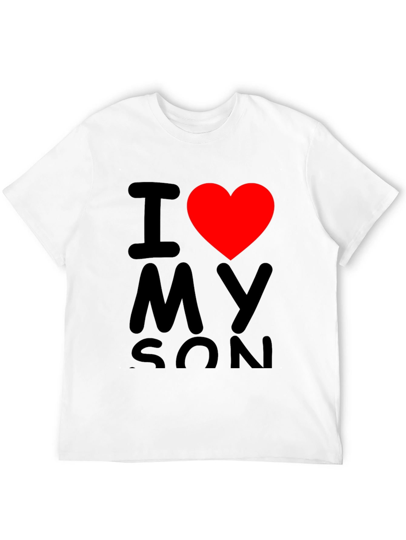 I Heart My Son Black T-Shirt