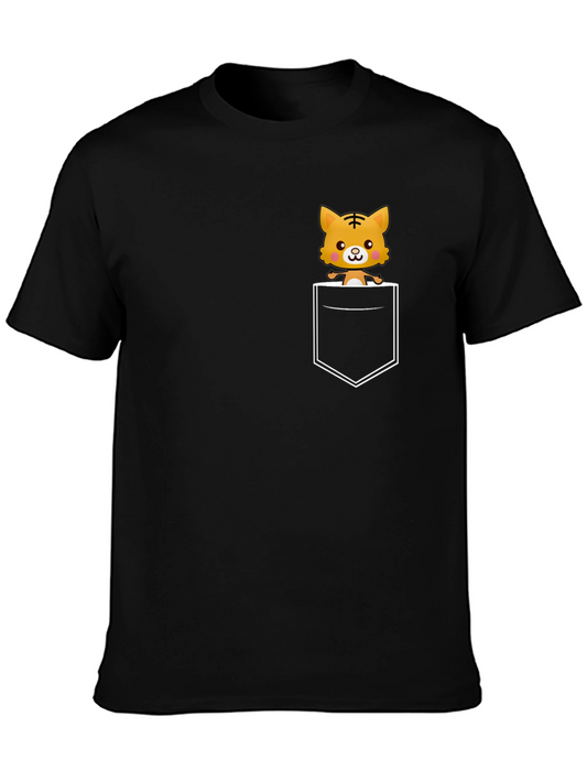Cute Tiger Pocket T-Shirt