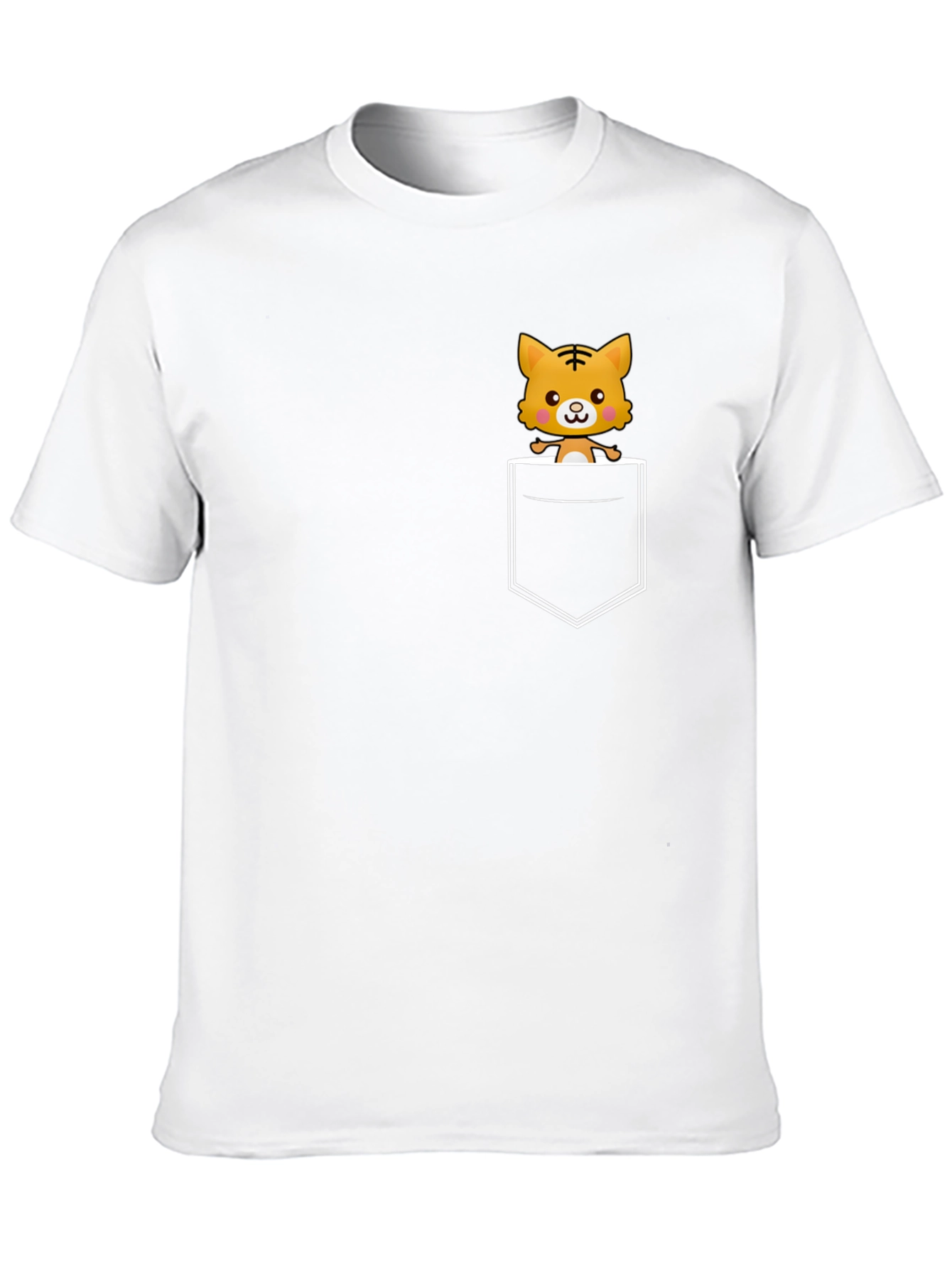 Cute Tiger Pocket T-Shirt