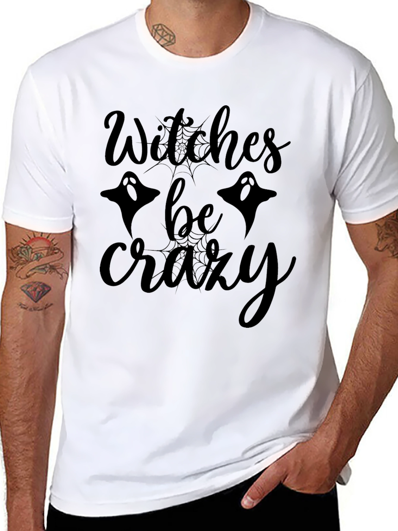 Witches Be Crazy Halloween T-Shirt - Black