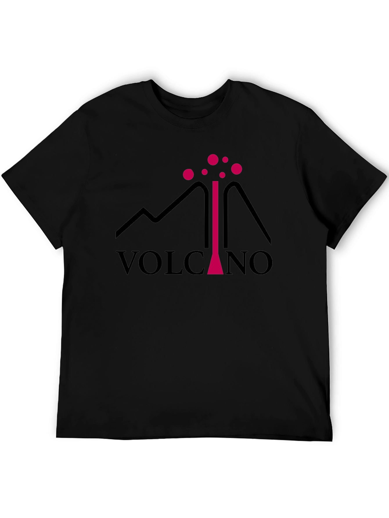 Volcano Graphic Tee - Black Cotton Comfort
