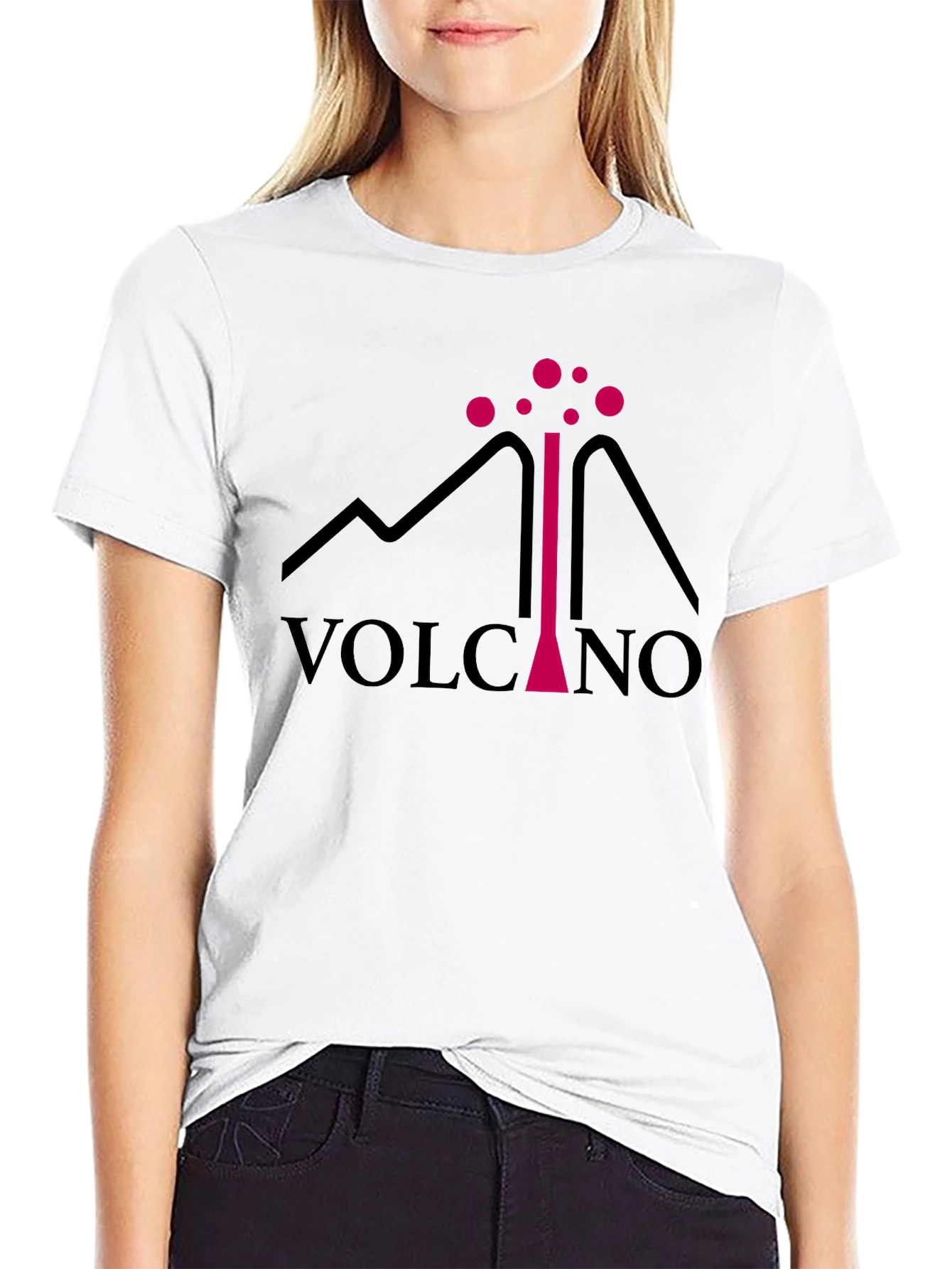 Volcano Graphic Tee - Black Cotton Comfort