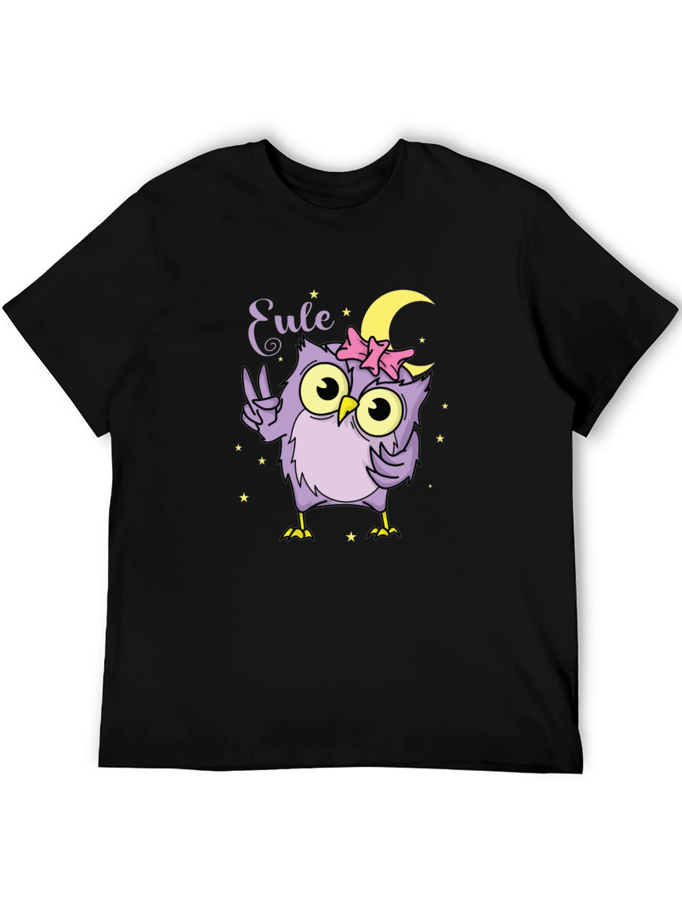 Cute Owl T-Shirt - Peace Moon and Stars!