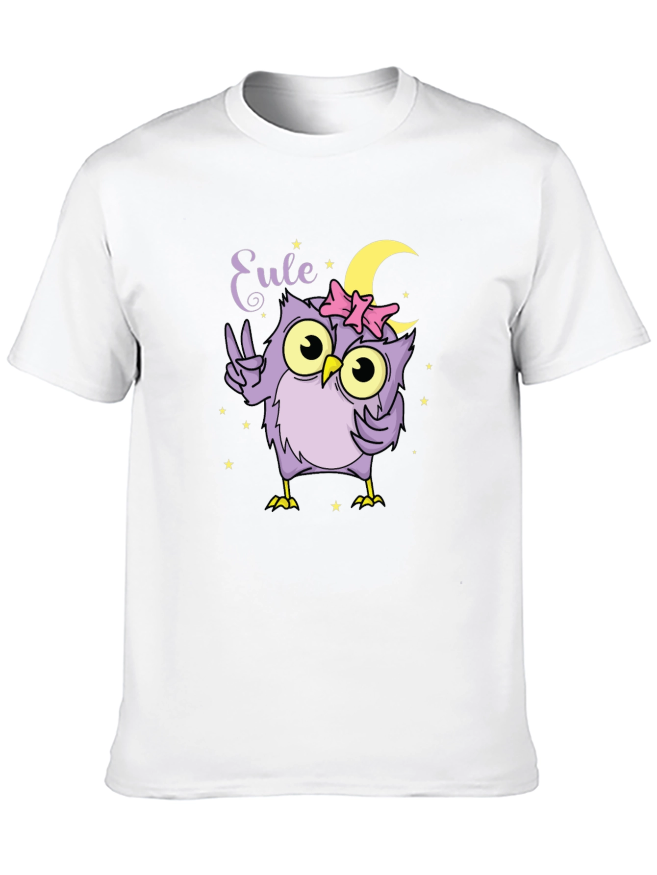Cute Owl T-Shirt - Peace Moon and Stars!