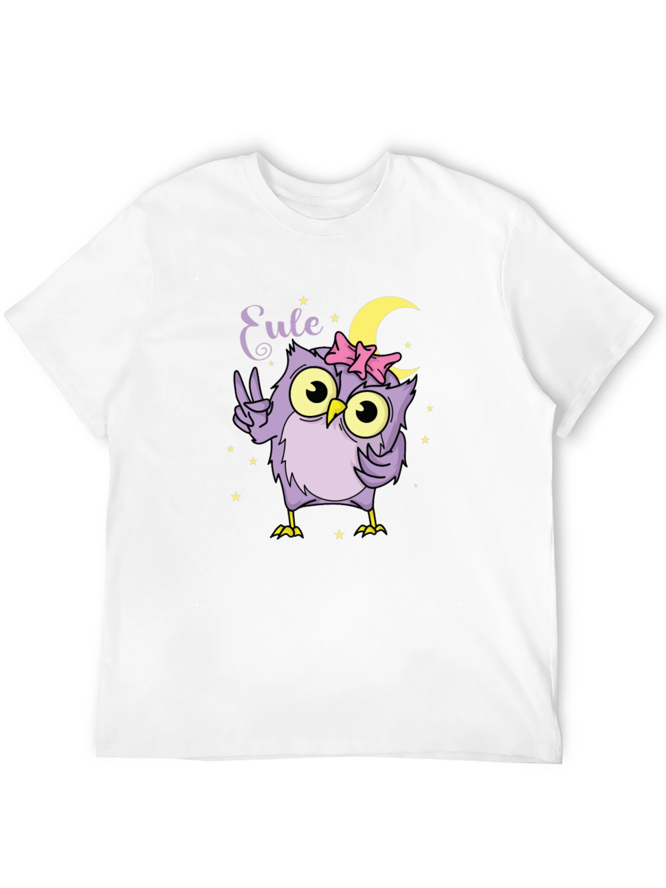 Cute Owl T-Shirt - Peace Moon and Stars!