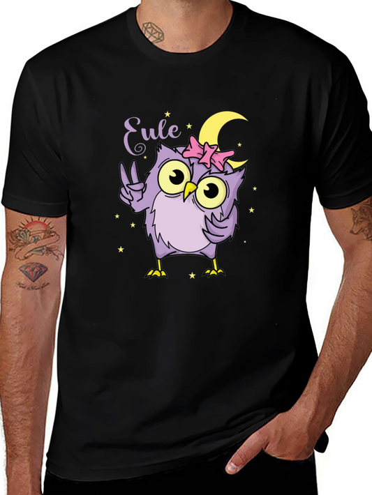Cute Owl T-Shirt - Peace Moon and Stars!
