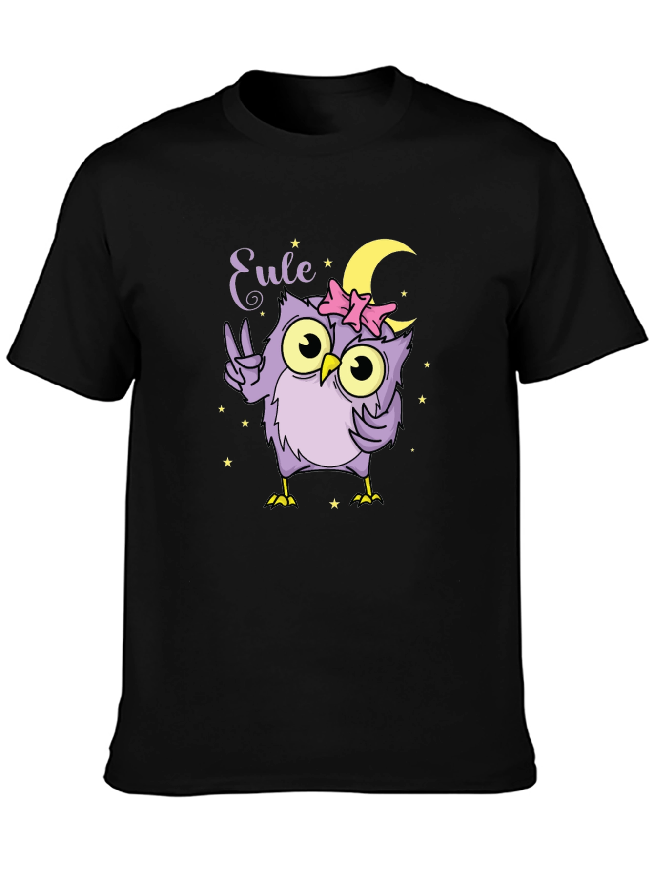 Cute Owl T-Shirt - Peace Moon and Stars!