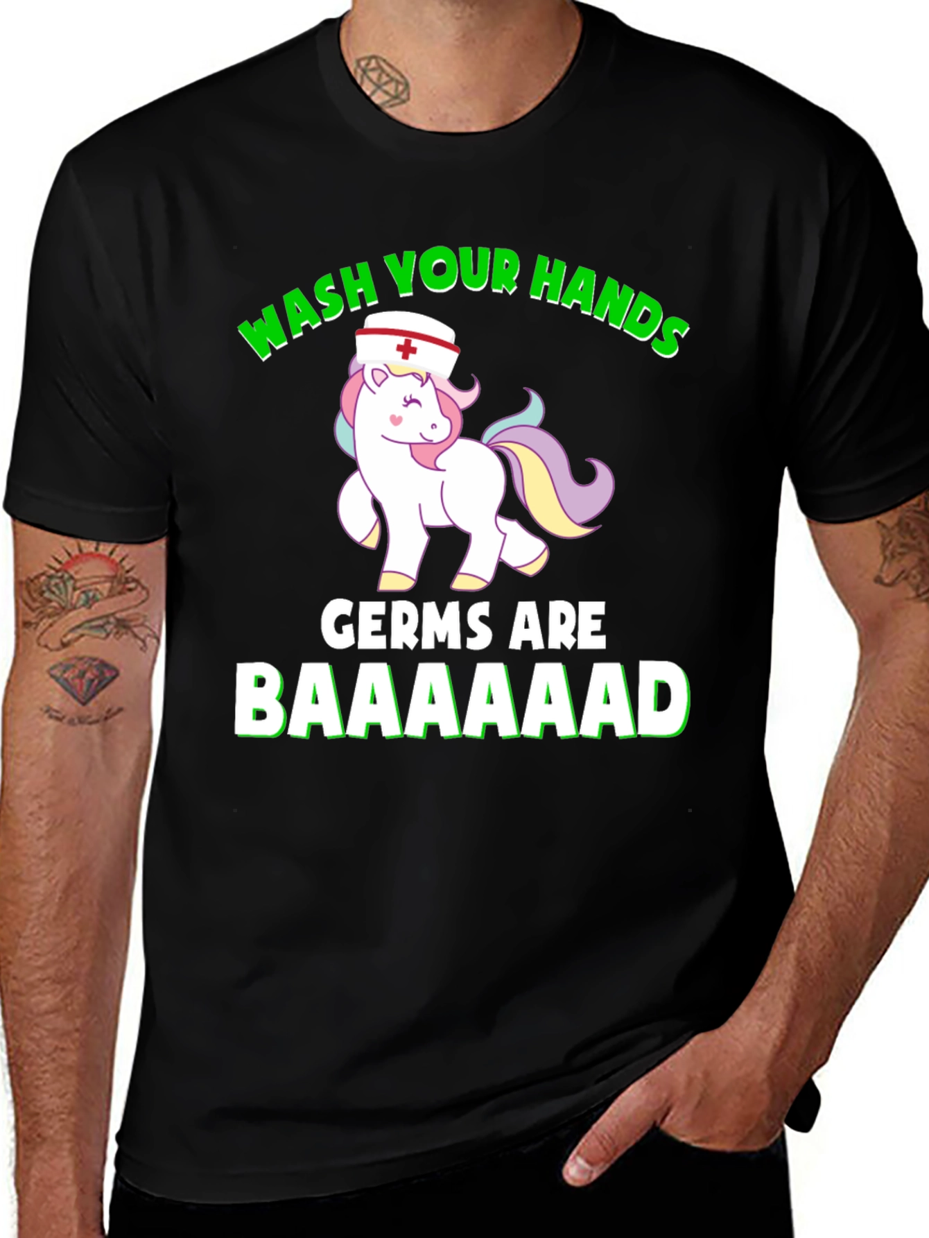 Wash Your Hands Nurse Unicorn T-Shirt