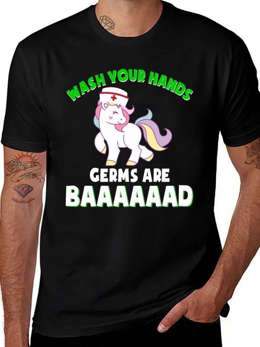 Wash Your Hands Nurse Unicorn T-Shirt