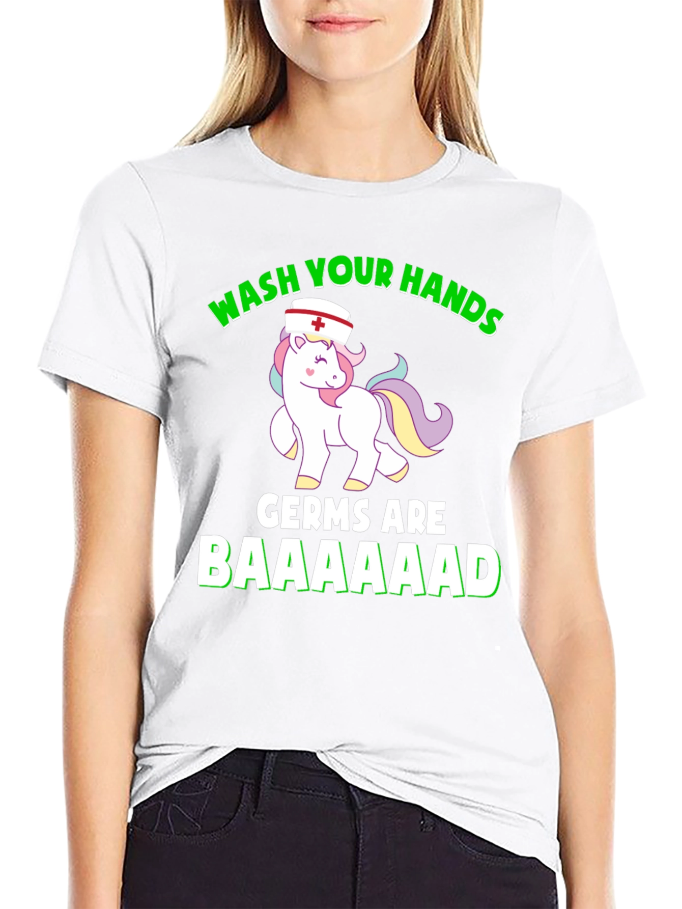 Wash Your Hands Nurse Unicorn T-Shirt