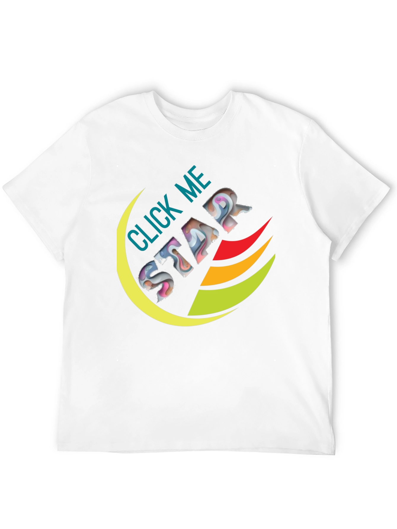 Click Me Star Black Graphic Tee