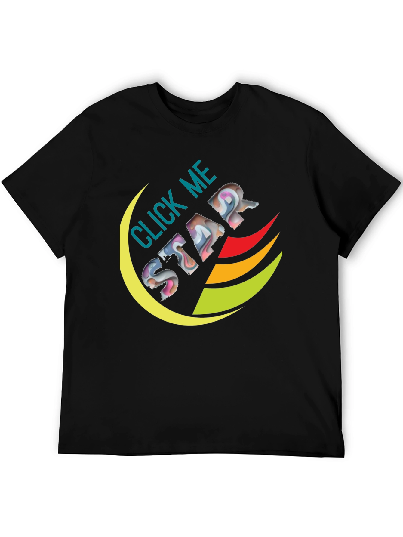 Click Me Star Black Graphic Tee