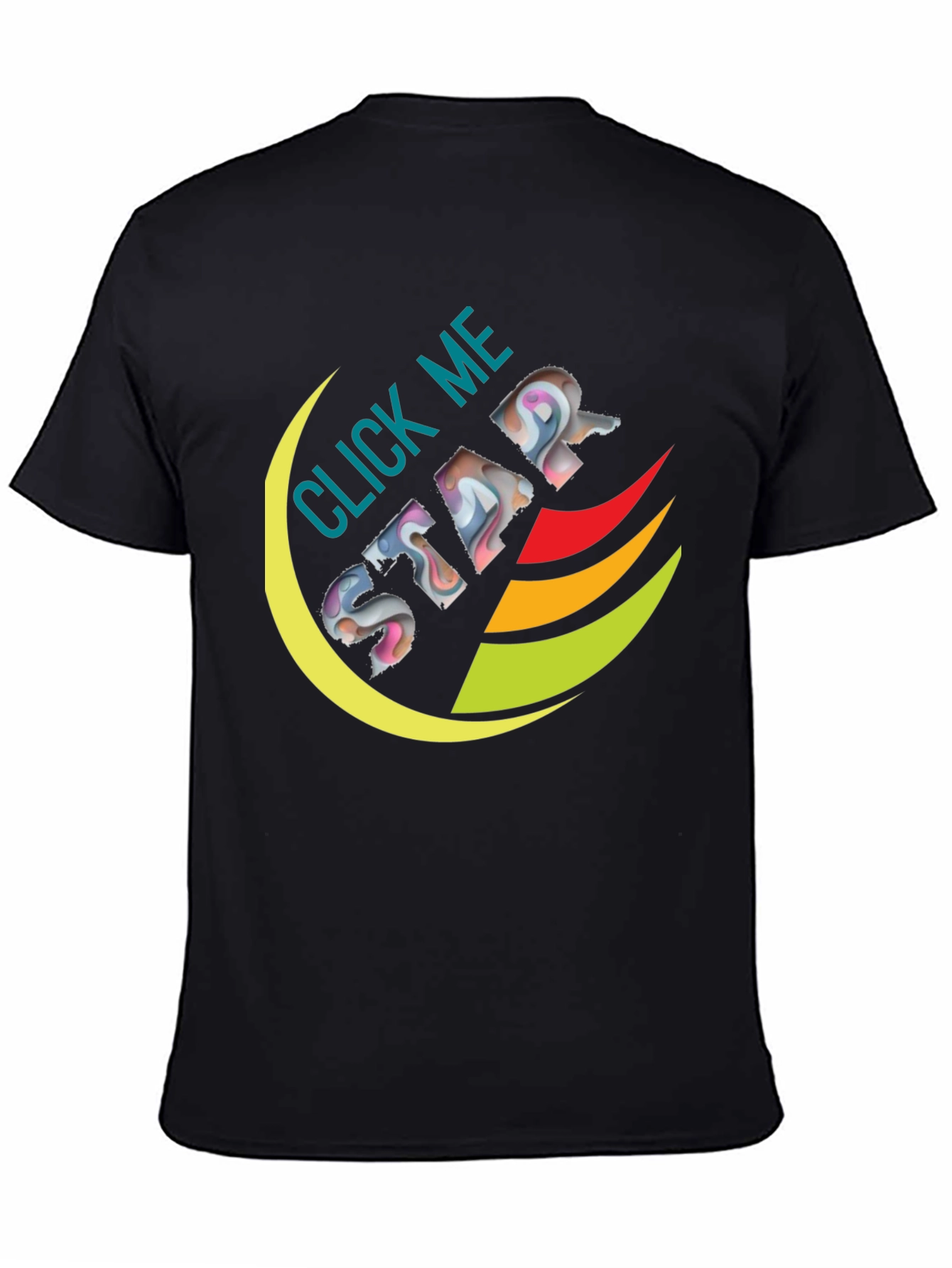 Click Me Star Black Graphic Tee
