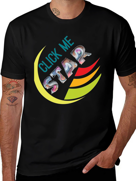 Click Me Star Black Graphic Tee