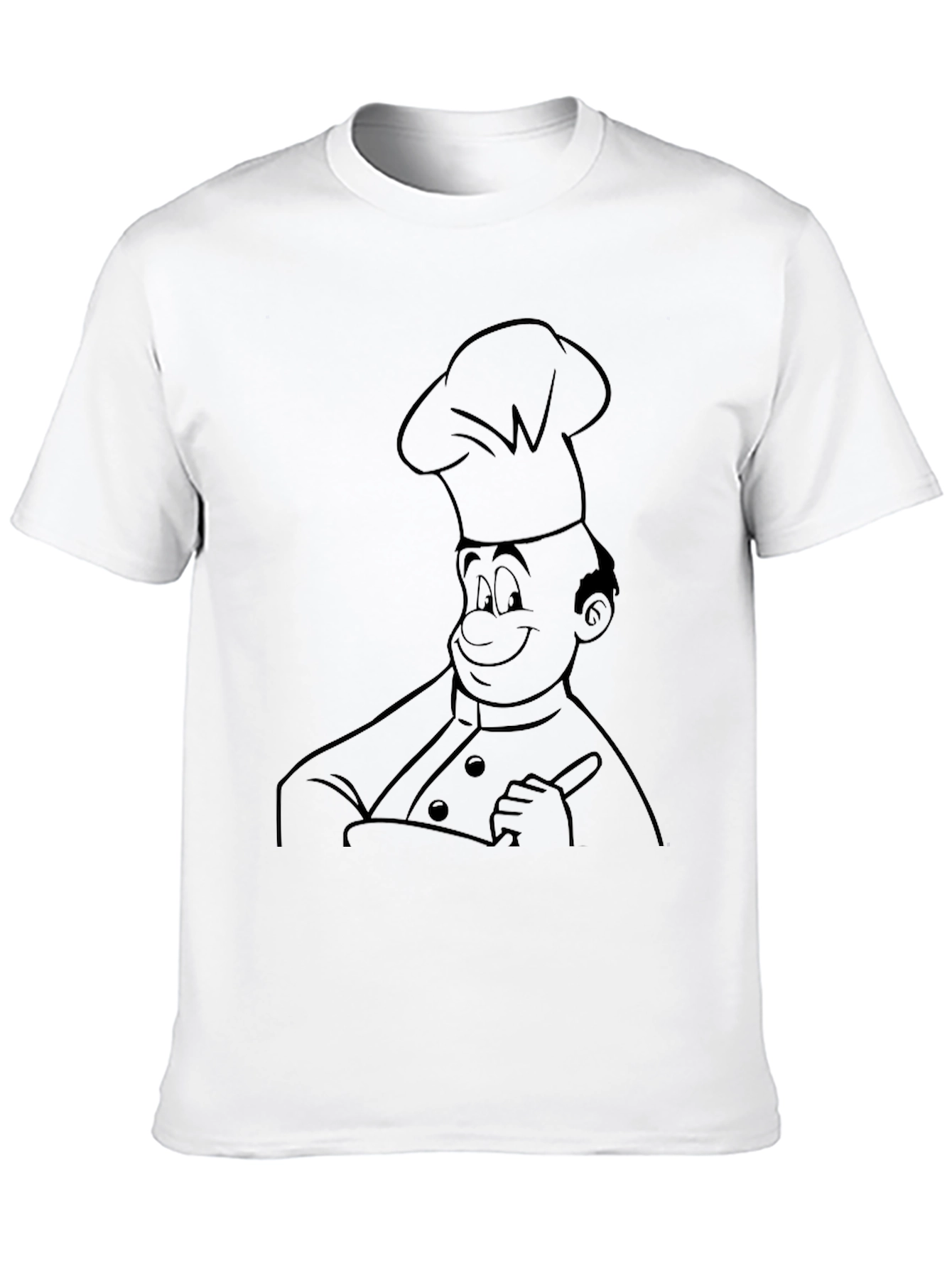 Chef Cartoon Black T-Shirt
