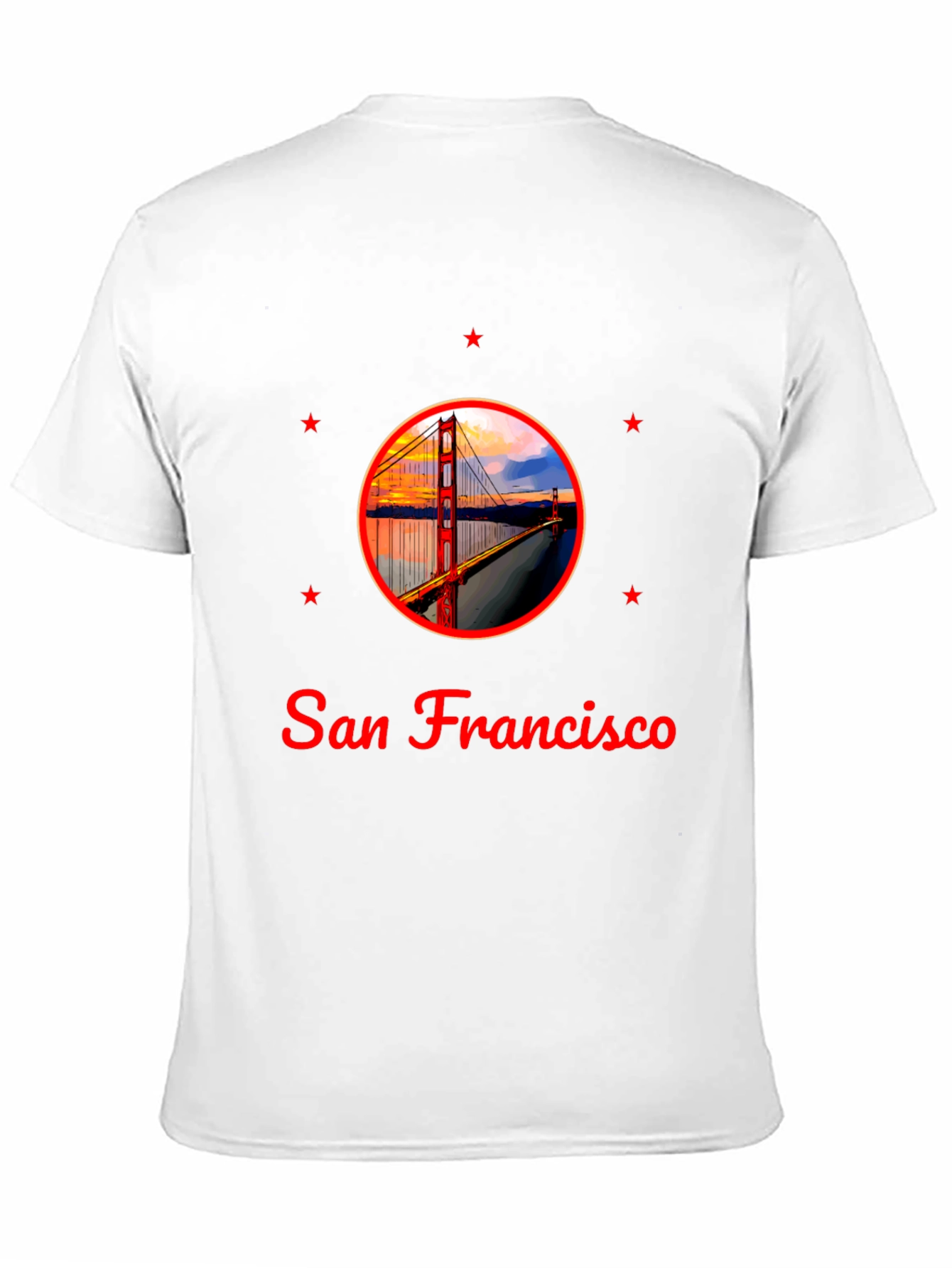 San Francisco Bridge Graphic Black T-Shirt