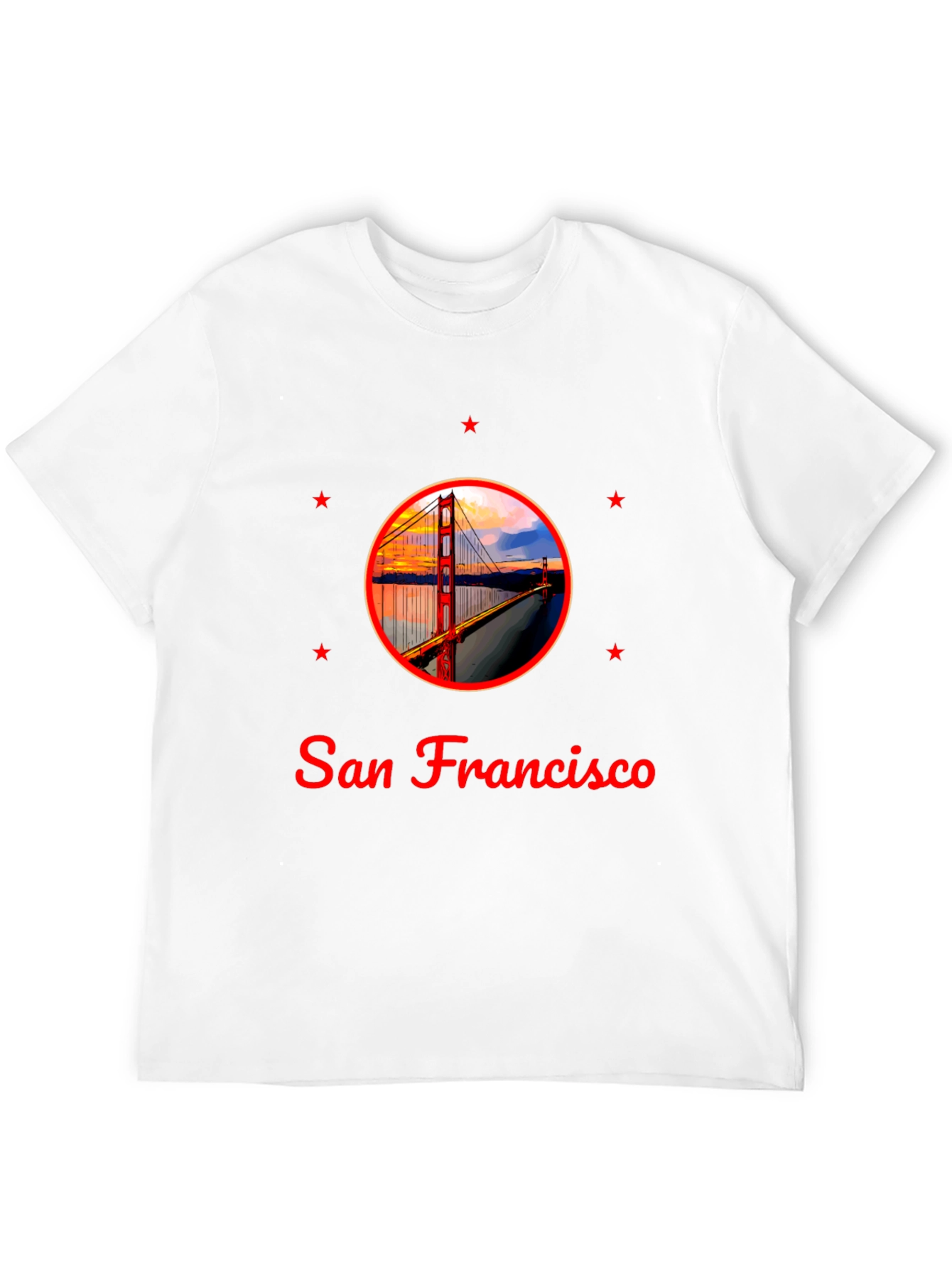 San Francisco Bridge Graphic Black T-Shirt