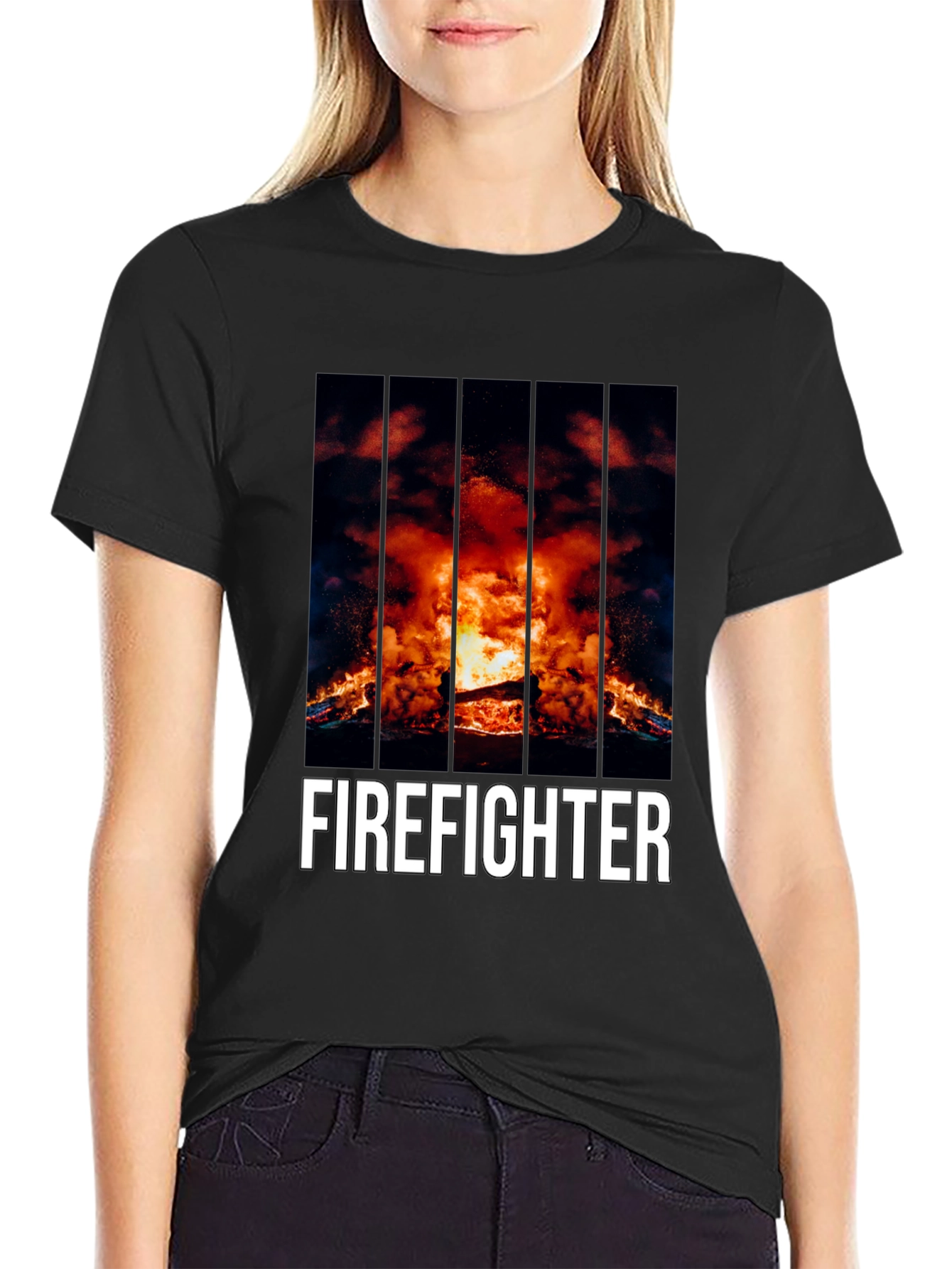 Firefighter Graphic T-Shirt - Bold Design