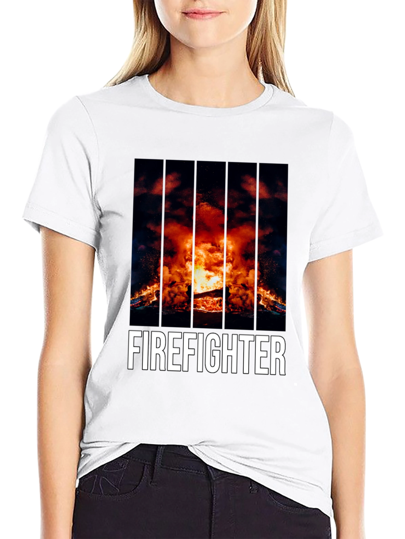 Firefighter Graphic T-Shirt - Bold Design