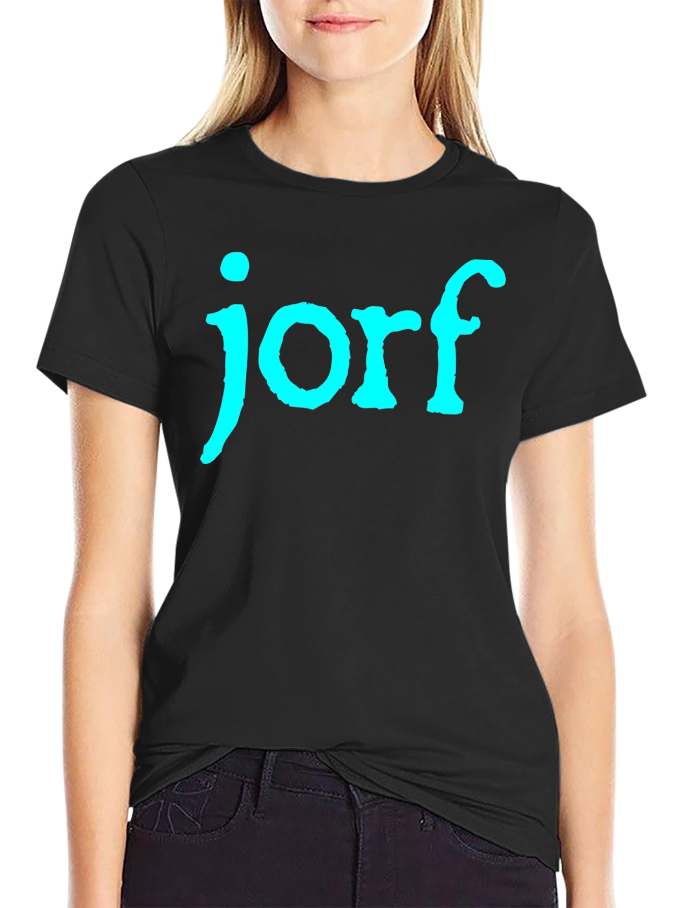 Jorf Graphic Tee - Black Cotton T-Shirt