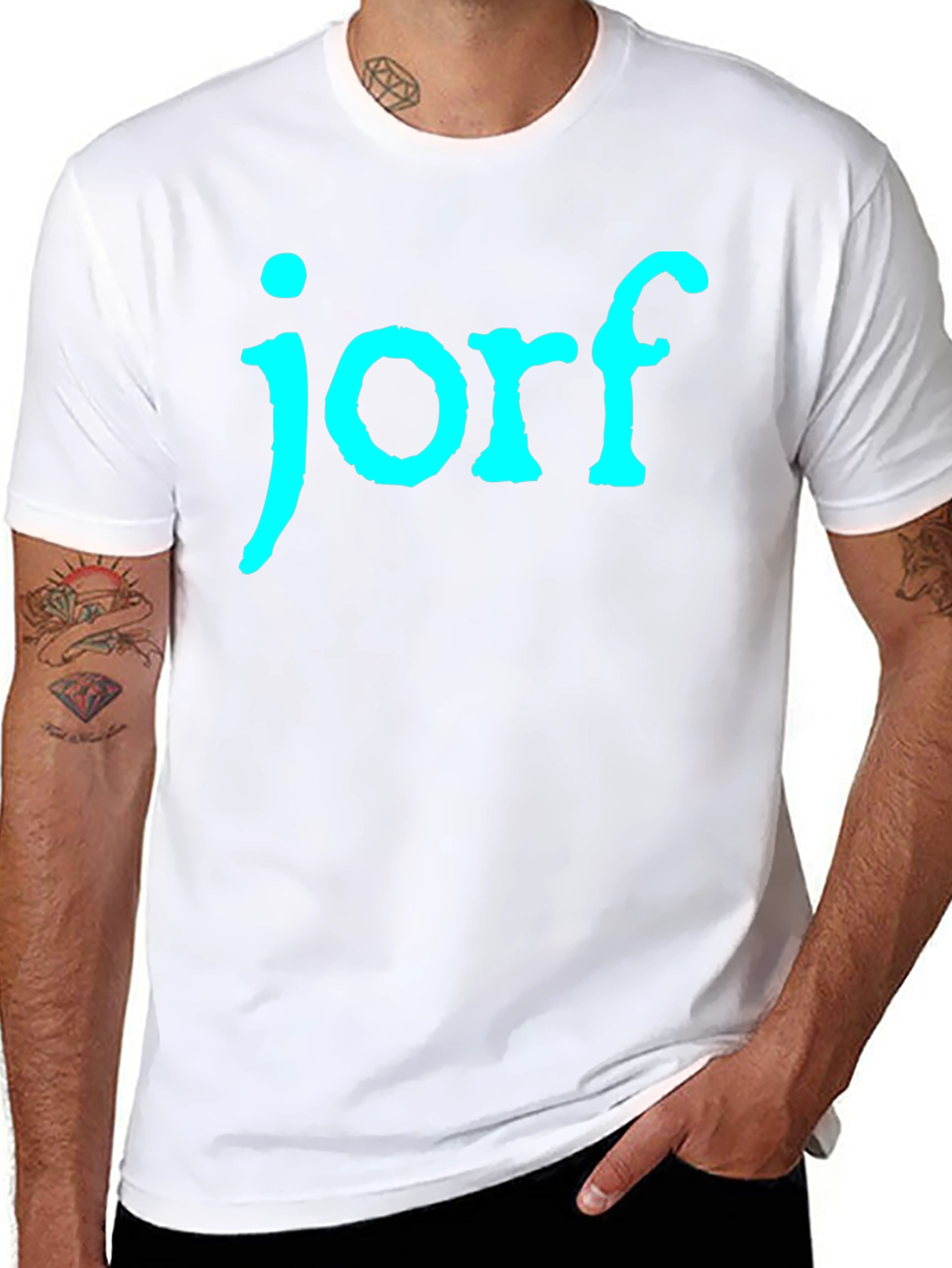 Jorf Graphic Tee - Black Cotton T-Shirt