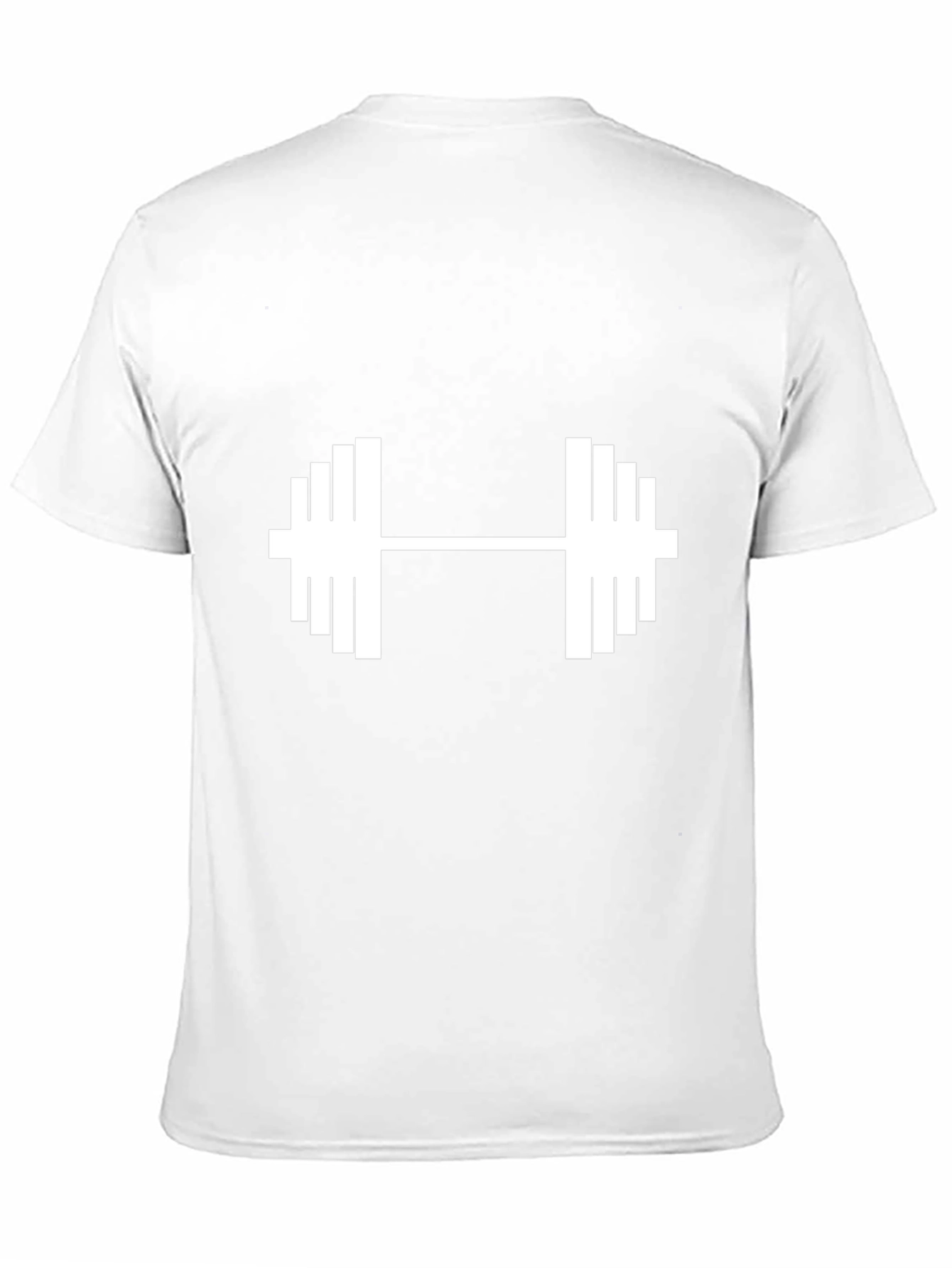Black Graphic Tee: Dumbbell Design