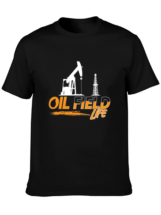 Oil Field Life Graphic T-Shirt - Black